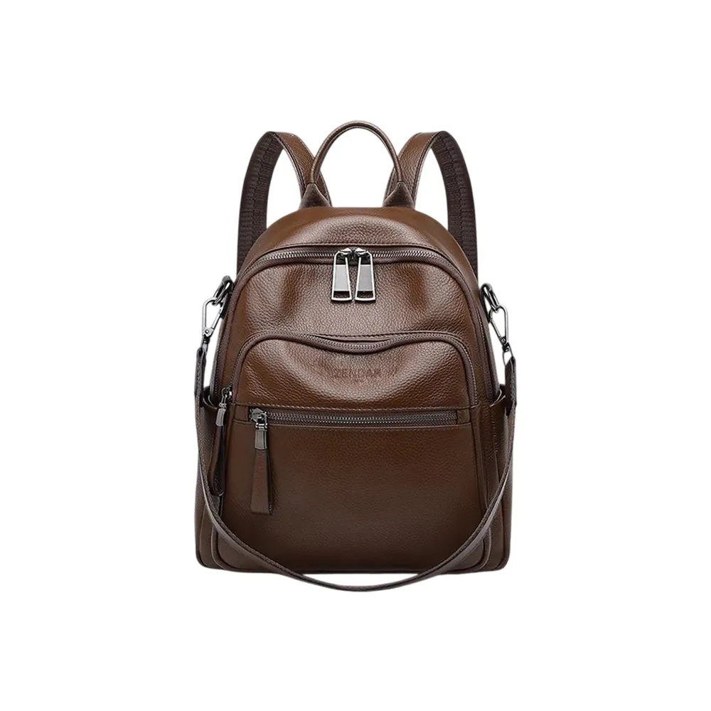 【ZENDAR】直播限定 台灣總代理 限量1折 頂級超柔軟小牛皮後背包 佩樂系列 全新專櫃展示品(2色任選)