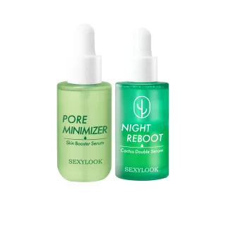 【SEXYLOOK 西西露】綠番茄毛孔緊緻水光精華35ml/仙人掌發光雙精萃30ml(精華液/雙層精華)