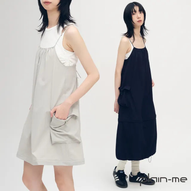 【plain-me】SAAKO 2WAY 女生洋裝 工裝裙 女裝 女生裙子 短裙 可拆式_SAA5033-252