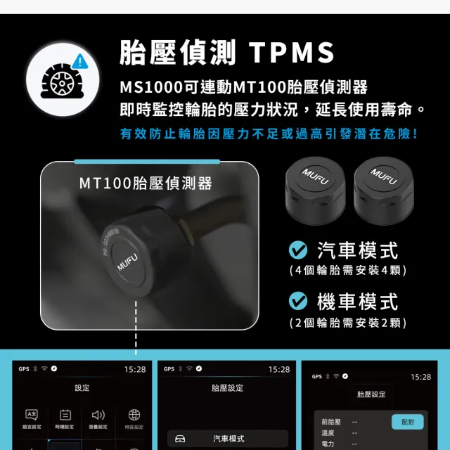 【MUFU】胎壓偵測器(MS1000專用)