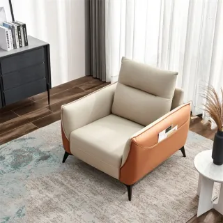 【hoi! 好好生活】Linsy簡約時尚科技布單人布沙發0.9M 甜玉米色 S098