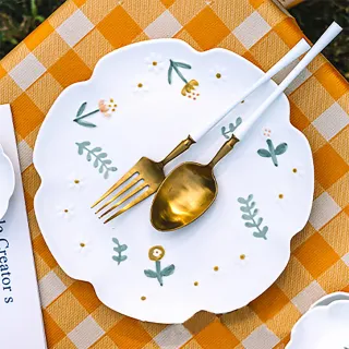 【hoi! 好好生活】小雛菊 陶瓷 8.5吋盤子