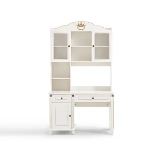 【hoi! 好好生活】預購60天★林氏木業美式甜夢附高書架1.2M兒童書桌 LS196