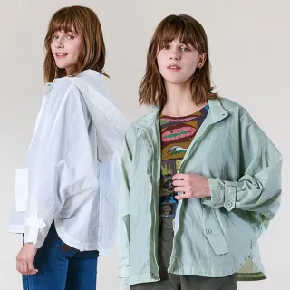 【KeyWear 奇威名品】防風輕潑水連帽造型外套(共2色)