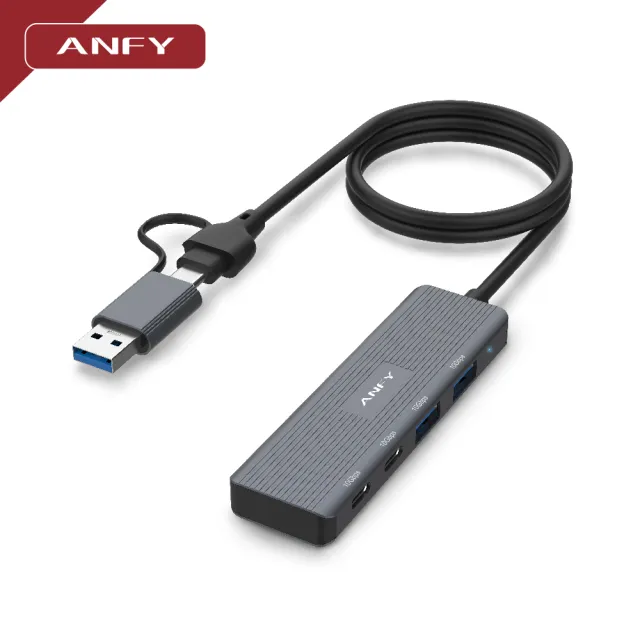 ANFY A+C USB3.2 Gen2 10Gbps 4 PORT USB 集線器 50公分