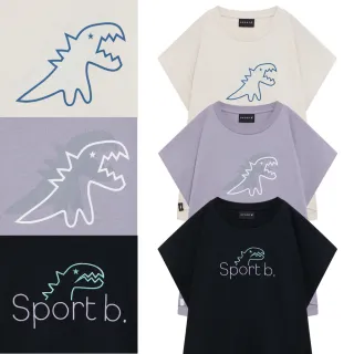 【agnes b.】女裝 Sport b. 恐龍logo 削肩T恤(多款任選)