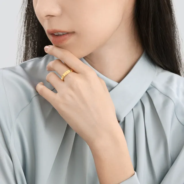 【點睛品】立體幾何 黃金戒指_計價黃金(港圍11號)