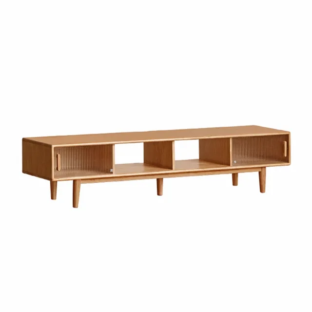 【hoi! 好好生活】預購60天★維莎原木巧伴橡膠木實木原木色電視櫃1.5M Y520N02