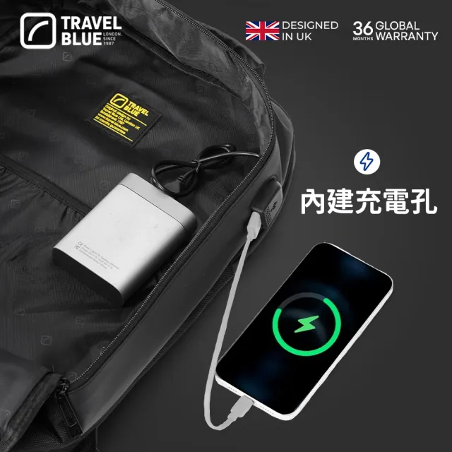 【Travel Blue 藍旅】Alpha專業背包-黑/綠 TB3038(後背包/筆電包/防水電腦包/雙肩包/大容量