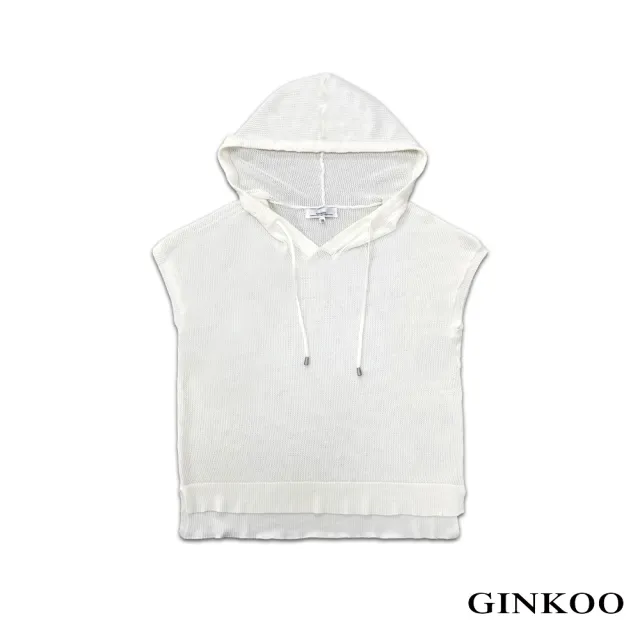 【GINKOO 俊克】附背心連帽針織背心