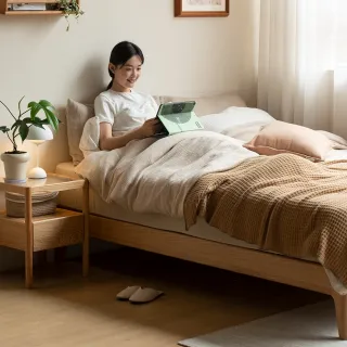 【hoi! 好好生活】YW西雅圖橡木原木色雙人床架150x190 Y90B49