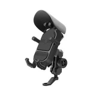 【KT BIKER】遮陽減震手機架(防震手機架 機車手機架 後照鏡 手機支架 重機 摩托車 外送員手機架)