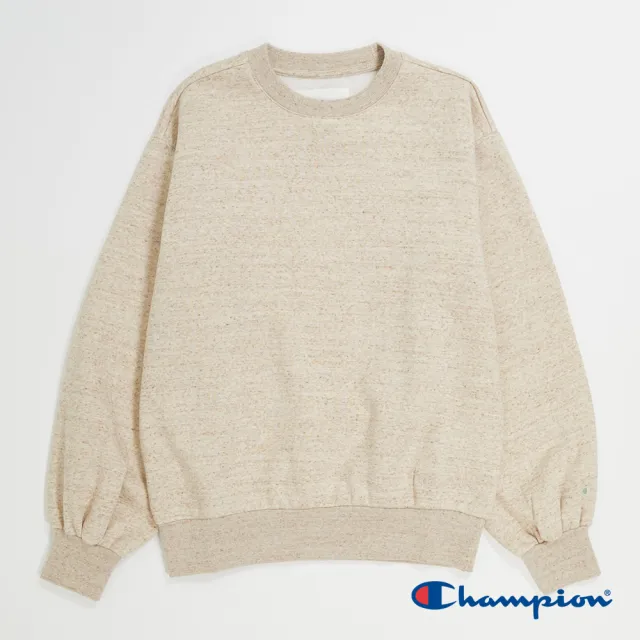 【Champion】官方直營 女款-ROCHESTER 素色棉質寬版長袖大學TEE/圓領TEE-2色(116731-歐規)