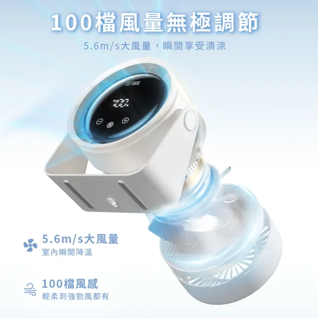 【SOTHING 向物】超靜音100檔 淨化桌面循環扇 Air(辦公室必備 擺頭風扇 桌面風扇 USB風扇 桌扇 壁掛風扇)