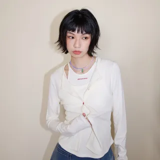 【gozo】A｜造型鈕扣開襟彈性合身外套(兩色)