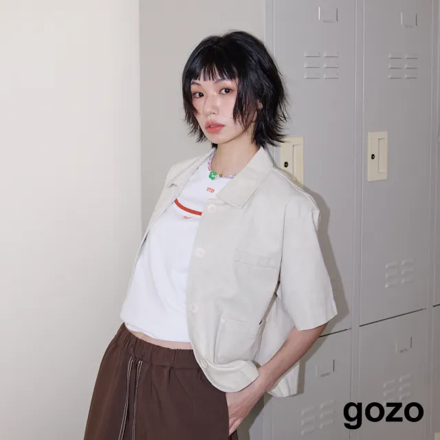 【gozo】A｜水洗雙口袋短版西裝外套(兩色)