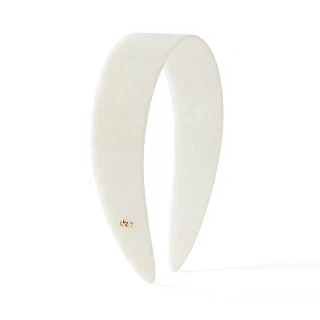 【ROCKFISH】WIDE HAIRBAND 寬版髮箍 大理石紋 clor 標誌 金屬 刻印 珠光白色