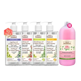 【GREEN PHARMACY 草本肌曜】草本潔淨私密潔膚露4入組(300ML & 370MLx4/蔓越莓/洋甘菊/鼠尾草-可選)