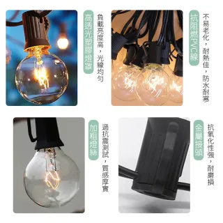 G40 燈串黑色/2入組(戶外燈串 燈串 led燈 燈條 露營燈 露營燈串 led 燈串 露營 裝飾燈串 露營燈)