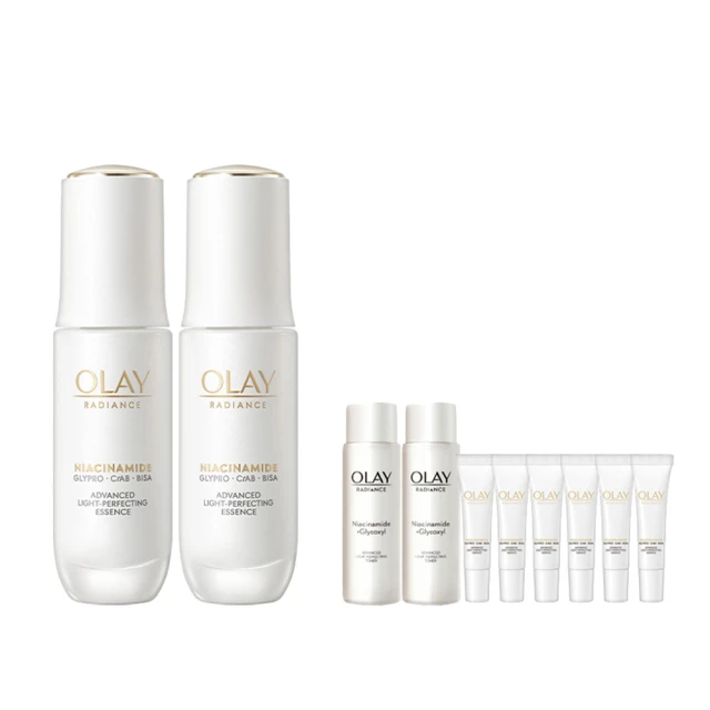 【OLAY 歐蕾】新上市★水光小白瓶買2送8獨家優惠組(美白精華30mlx2+6mlx6+化妝水/精華水50mlx2/革糖素PRO)