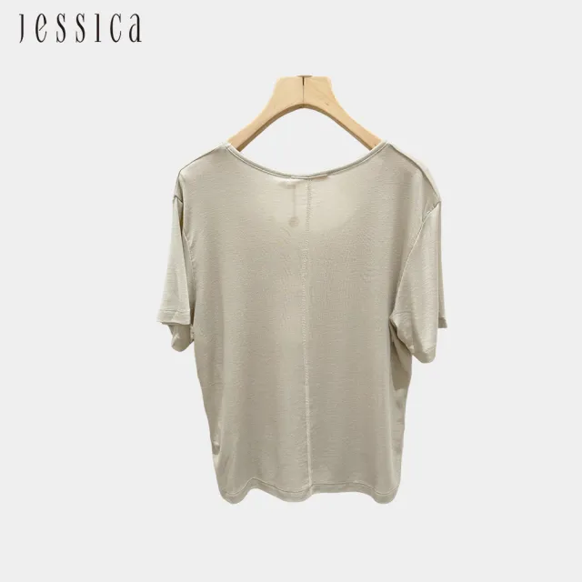 【JESSICA】透氣柔軟舒適百搭圓領短袖T恤J53606（綠）