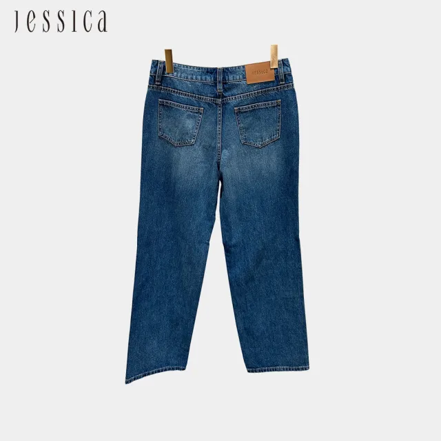 【JESSICA】直筒顯瘦顯腿長舒適百搭全棉牛仔褲299201
