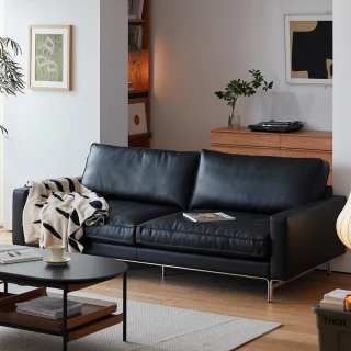 【hoi! 好好生活】預購60天★小半家具榛果沙發科技皮三人加大沙發