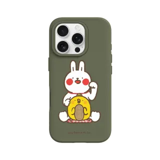 【RHINOSHIELD 犀牛盾】iPhone 16系列 SolidX 強化吸震緩衝防摔手機殼/招財(懶散兔與啾先生)