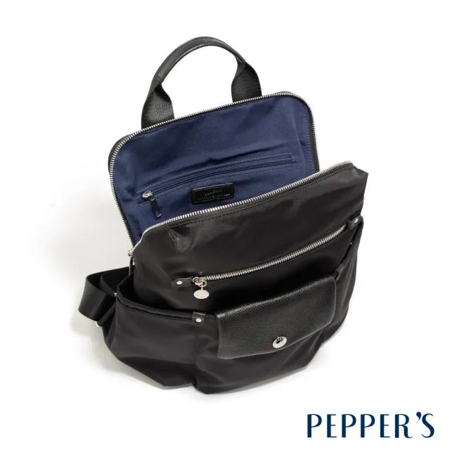 【PEPPER’S】交換禮物 PEGASUS 尼龍袋鼠子母後背包 - 米卡其/簡約黑(後背包 尼龍 女包)