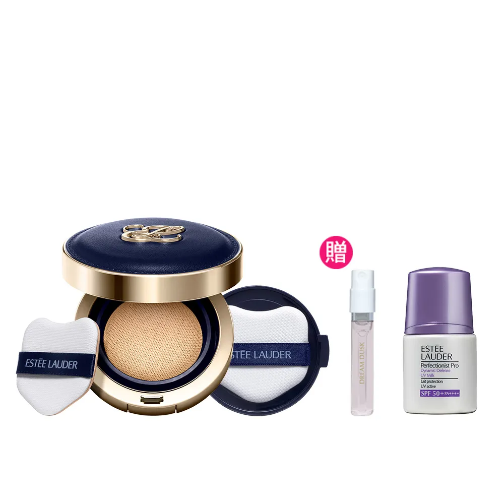 【Estee Lauder 雅詩蘭黛】粉持久天生美肌氣墊粉餅(SPF20-25/PA+++/一盒2蕊液態粉餅/IU同款/防曬)