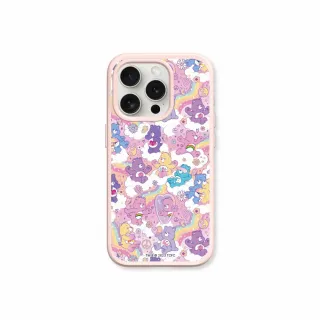 【RHINOSHIELD 犀牛盾】iPhone 15系列 SolidX MagSafe兼容 強化吸震緩衝防摔手機殼/粉紫樂園(Care Bears)