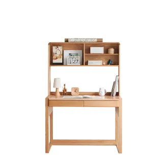 【hoi! 好好生活】預購60天★源氏木語巧克力0.9M可調節兒童書桌 Y74X01 含高書架