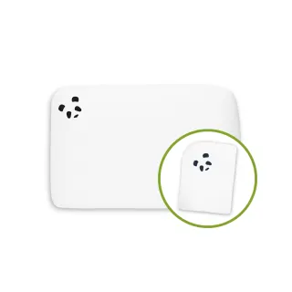 【Panda London】兒童枕頭6cm 大童幼童都可用的記憶枕 竹纖維枕套(雙枕套組合)