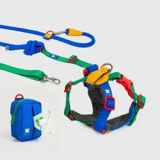 【SPUTNIK 斯普尼克】10TH YEAR 胸背帶散步組 S+號(寵物胸背帶/寵物牽繩/寵物外出用品)