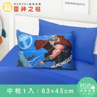 【享夢城堡】MIT卡通枕頭63x45cm一入(MARVEL雷神索爾Thor 雷神之槌-藍 / 正版授權中枕漫威迪士尼)