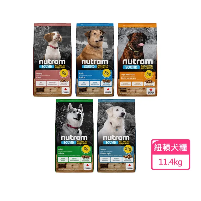 【Nutram 紐頓】S2/S6/S8/S9/S10 無穀均衡健康系列 11.4kg 犬飼料(狗飼料/犬飼料/犬糧)