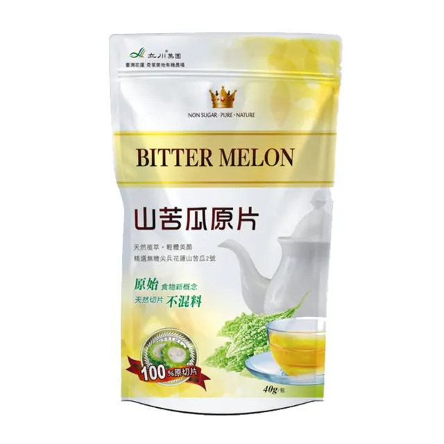 【長榮生醫】立川國家計畫奇萊美地友善栽種山苦瓜原片12包組(40g/包)