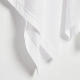 【SOMETHING】女裝 異材質拼接短袖T恤(白色)