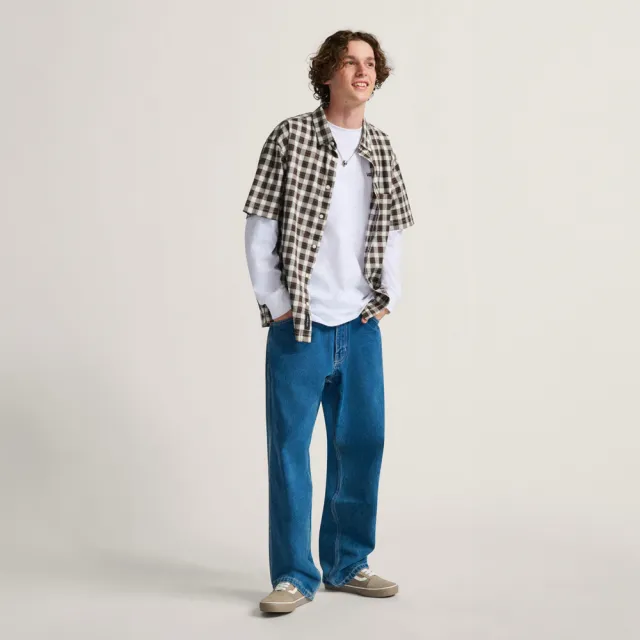 【VANS】官方旗艦 Monte Plaid 咖啡色格紋短袖襯衫
