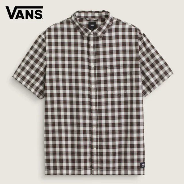 【VANS】官方旗艦 Monte Plaid 咖啡色格紋短袖襯衫