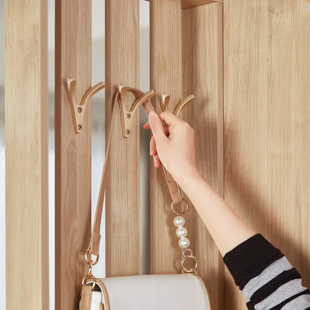 【hoi! 好好生活】Linsy北歐風百搭玄關穿鞋椅鞋櫃0.4M 原木+白色 LS187