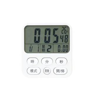 【KINYO】萬年曆電子式計時器_白(TC-21W)