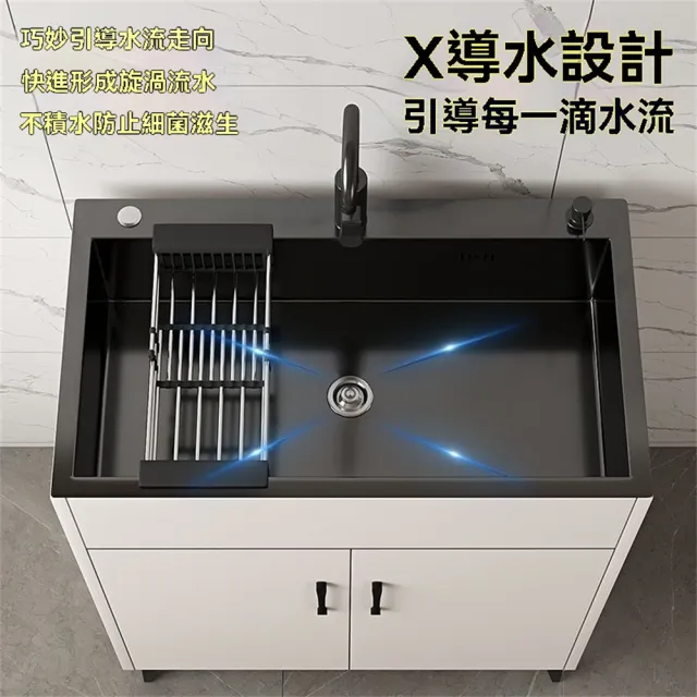 【匠俱】不銹鋼水槽櫃 大單槽 水槽 75*45cm(洗手台 洗碗槽 洗衣槽 流理台 洗碗池 櫥櫃 廚房水槽)