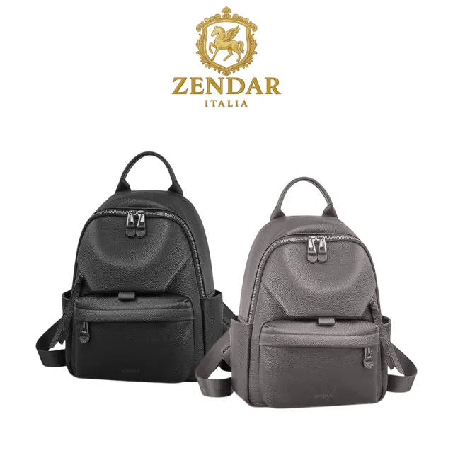 【ZENDAR】直播限定 台灣總代理 限量1折 頂級超柔軟小牛皮後背包 莎拉系列 全新專櫃展示品(2色任選)