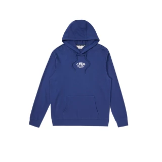 【FILA官方直營】中性長袖連帽T恤-深藍(1TEZ-5463-DB)