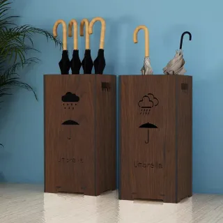 【巨匠】傘架 雨傘架 胡桃色雨傘架 大堂雨傘收納架 多功能落地式置物架 創意入戶收納架(雨傘架)