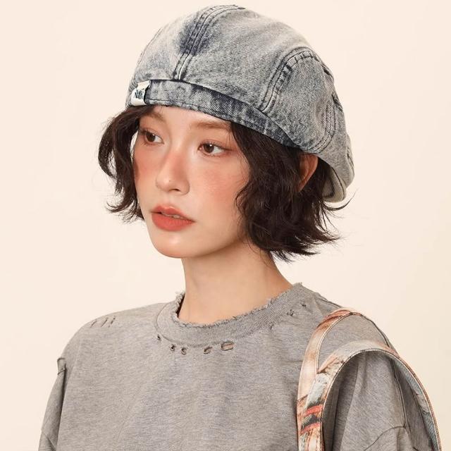 【LEESA】雙11 帽子女\水洗做舊\畫家帽\大頭圍\貝雷帽\復古牛仔\前進帽