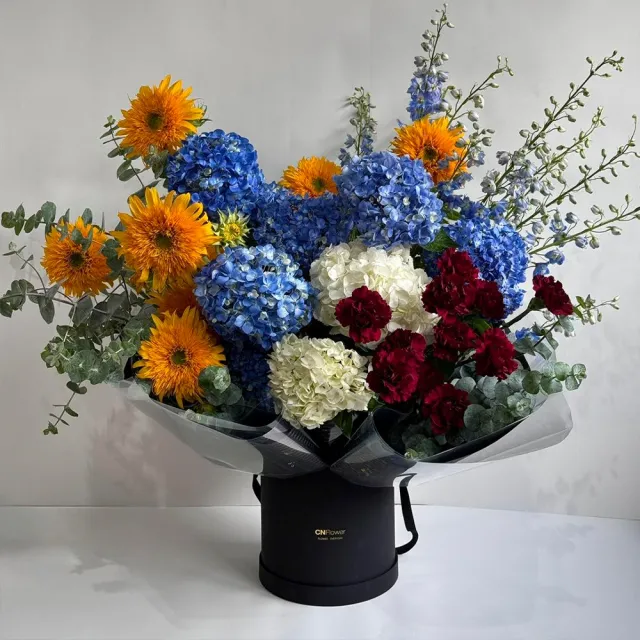 【CNFlower 西恩】夏日油彩 鮮花禮盒(鮮花/驚喜/祝福)