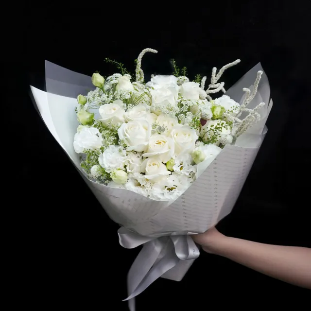 【CNFlower 西恩】白玫情話 花束(鮮花/驚喜/祝福)