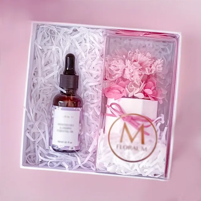 【Floral M】時光美人香氛擴香花禮盒 含30ml品牌香氛油(擴香花/母親節花禮/居家香氛/桌上裝飾/送禮)